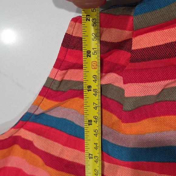 Torrid Multicolor Striped Button-Down Blouse Size M NEW - Picture 6 of 7